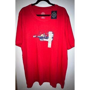 New St. Johns Bay Red Graphic Men’s T-Shirt XXL Classic Fit 60% Cotton